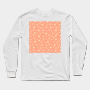 Summer Sun Doodle in peach and yellow Long Sleeve T-Shirt